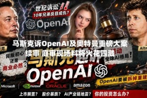 马斯克诉OpenAI及奥特曼重磅大案续审 庭审现场料将火花四溅