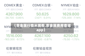 【贵金属行情从哪看,贵金属费用查询app】