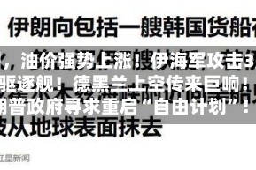 刚刚，油价强势上涨！伊海军攻击3艘美军驱逐舰！德黑兰上空传来巨响！特朗普政府寻求重启“自由计划”！