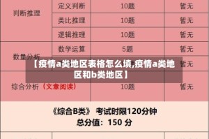 【疫情a类地区表格怎么填,疫情a类地区和b类地区】