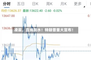 凌晨，直线跳水！特朗普重大宣布！