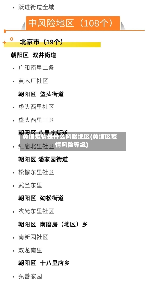 黄埔疫情是什么风险地区(黄埔区疫情风险等级)-第1张图片