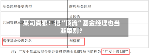 某司真狠！把“顶流	”基金经理也当韭菜割？-第3张图片