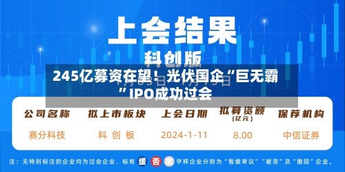 245亿募资在望！光伏国企“巨无霸”IPO成功过会-第1张图片