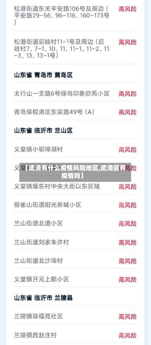 【武清有什么疫情风险地区,武清区有疫情吗】-第3张图片