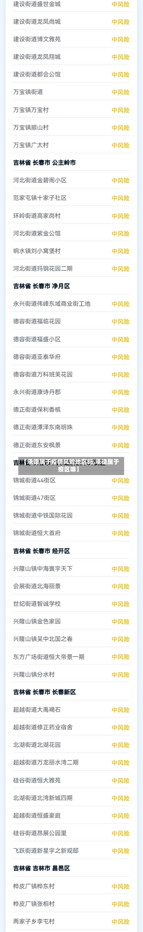 【承德属于疫情风险地区吗,承德属于疫区嘛】-第1张图片