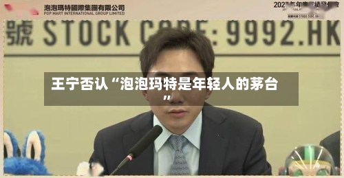 王宁否认“泡泡玛特是年轻人的茅台”-第1张图片