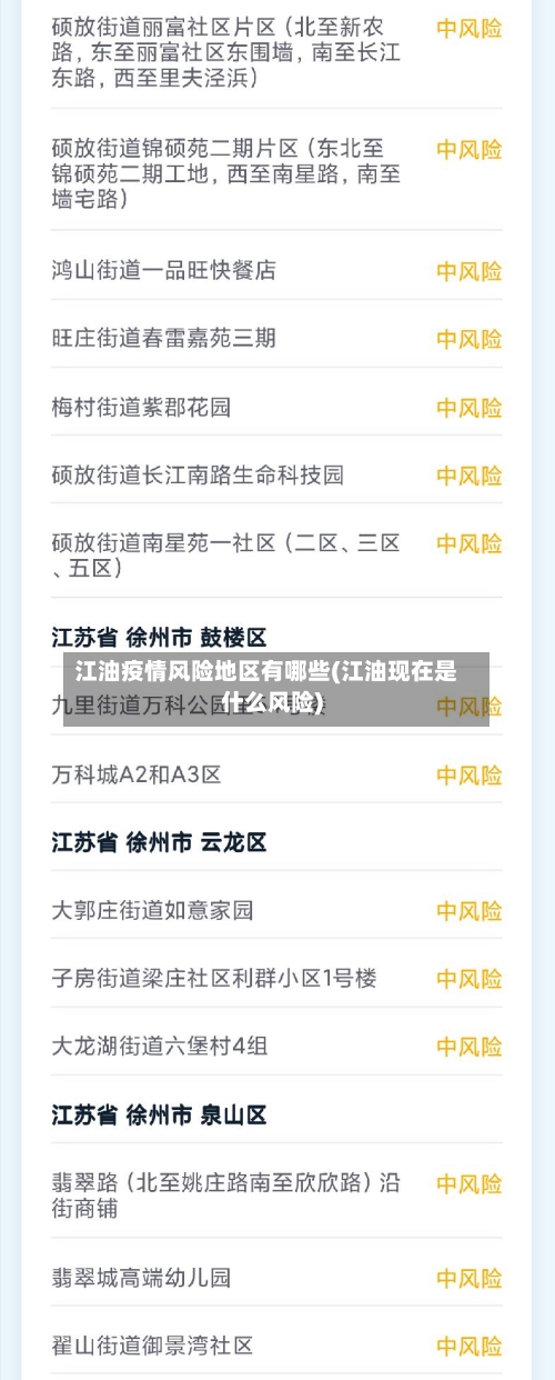 江油疫情风险地区有哪些(江油现在是什么风险)-第3张图片