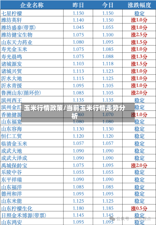 玉米行情政策/当前玉米行情走势分析-第1张图片