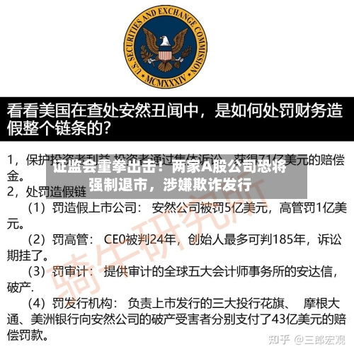证监会重拳出击！两家A股公司恐将强制退市	，涉嫌欺诈发行-第2张图片