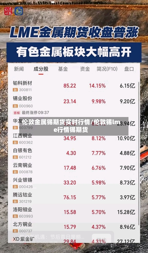 伦敦金属锡期货实时行情/伦敦锡lme行情锡期货-第3张图片
