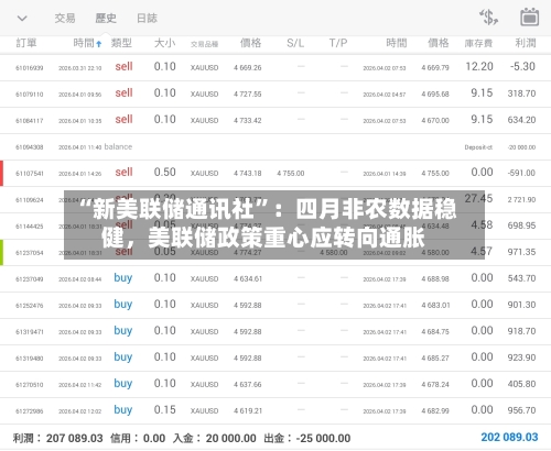 “新美联储通讯社	”：四月非农数据稳健	，美联储政策重心应转向通胀-第1张图片