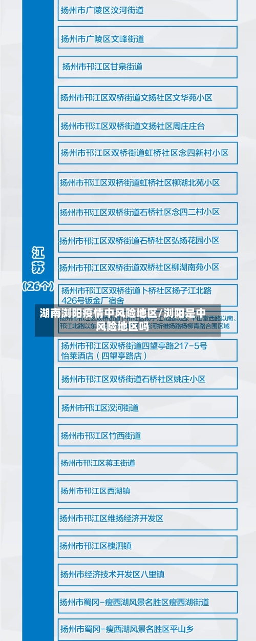 湖南浏阳疫情中风险地区/浏阳是中风险地区吗-第3张图片