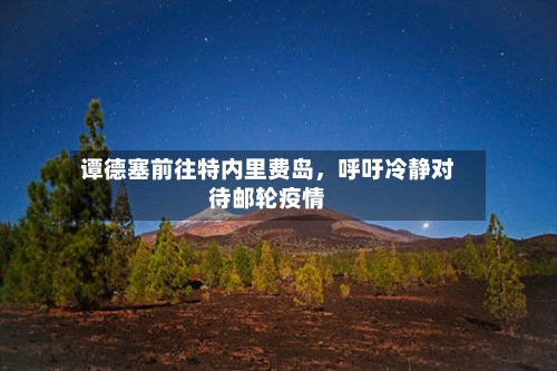 谭德塞前往特内里费岛，呼吁冷静对待邮轮疫情-第3张图片