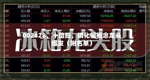002428	，十倍股，磷化铟概念龙头爆发（附名单）-第3张图片