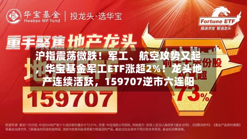 沪指震荡微跌！军工、航空攻势又起	，华宝基金军工ETF涨超2%！龙头地产连续活跃，159707逆市六连阳-第3张图片